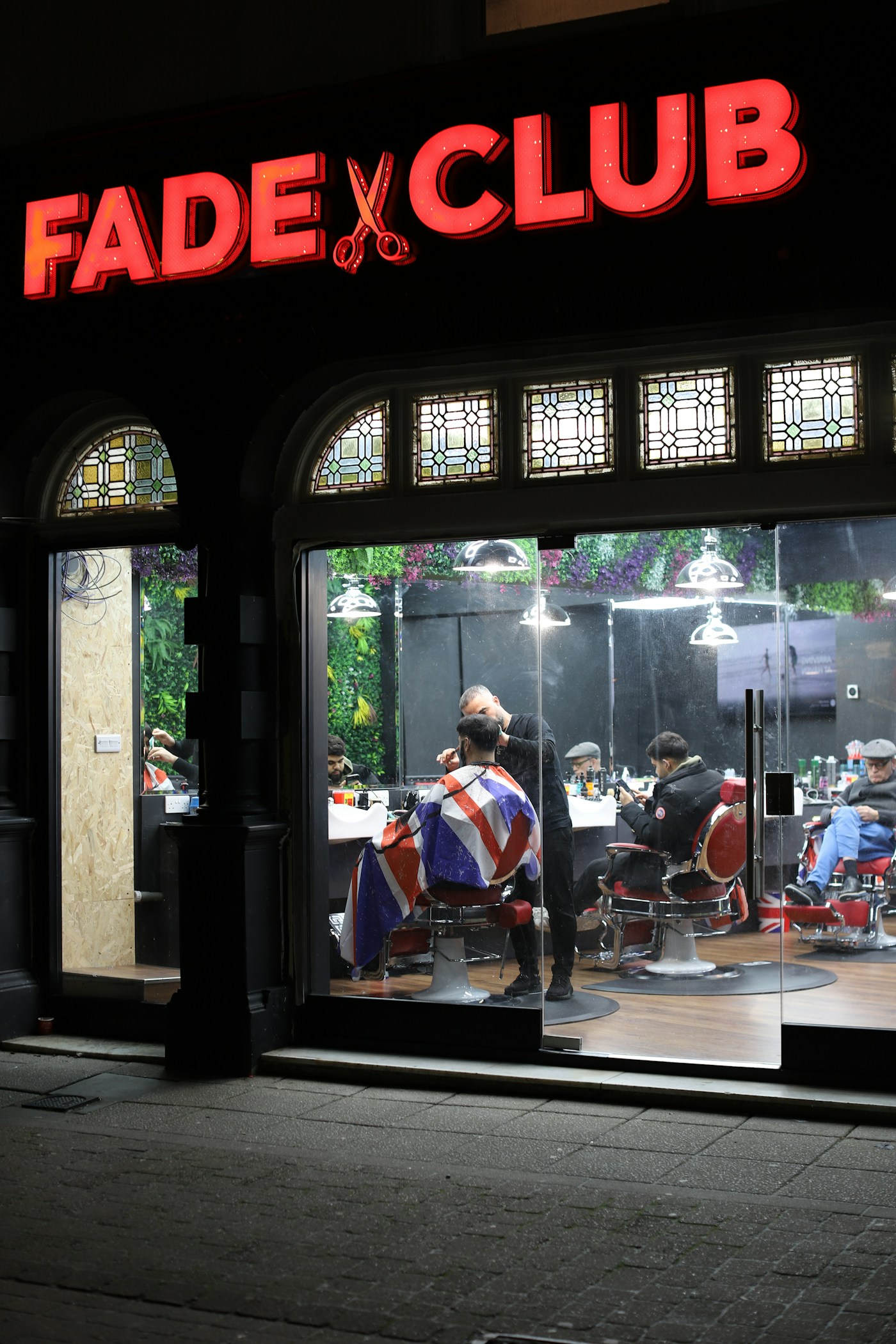 Warm and welcoming barbershop interior